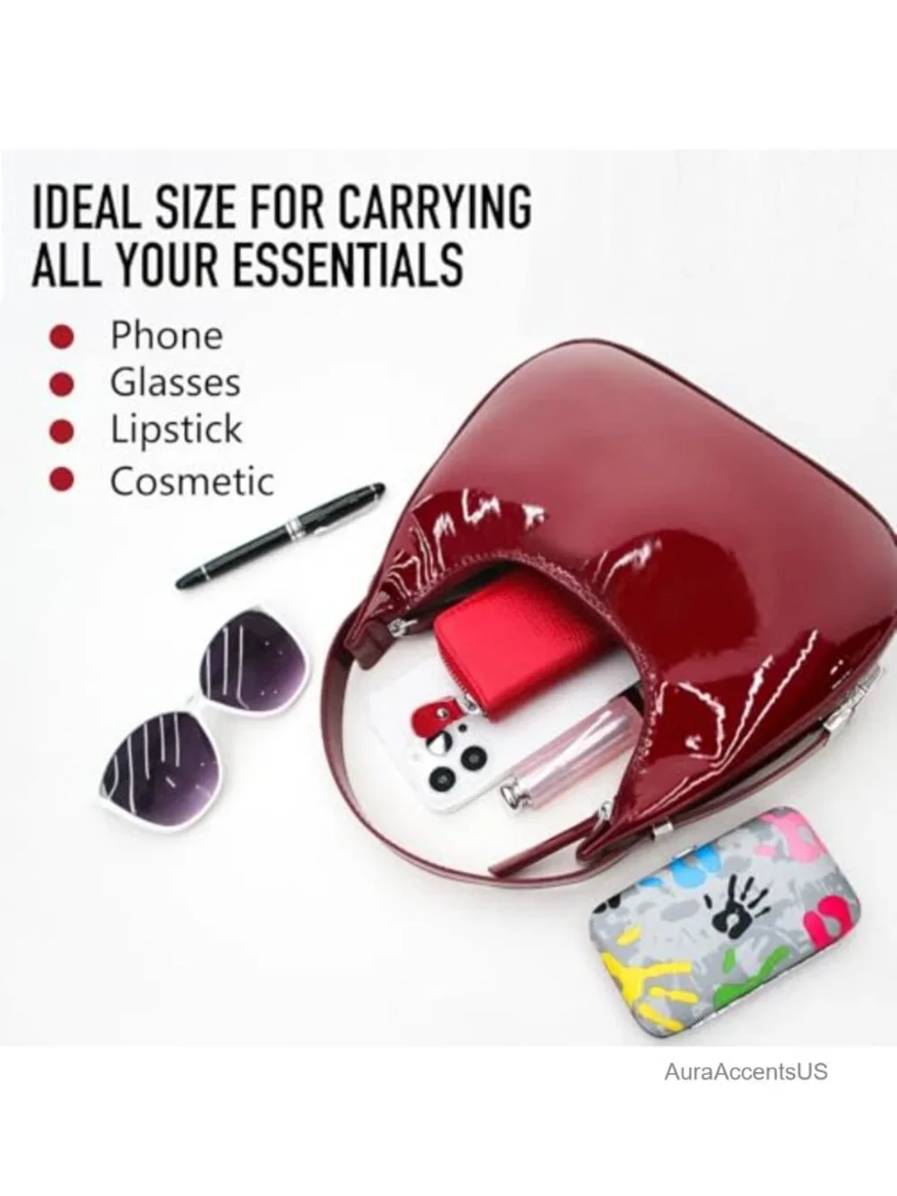 Y2k Crescent Hobo Shoulder Bag with Adjustable Strap